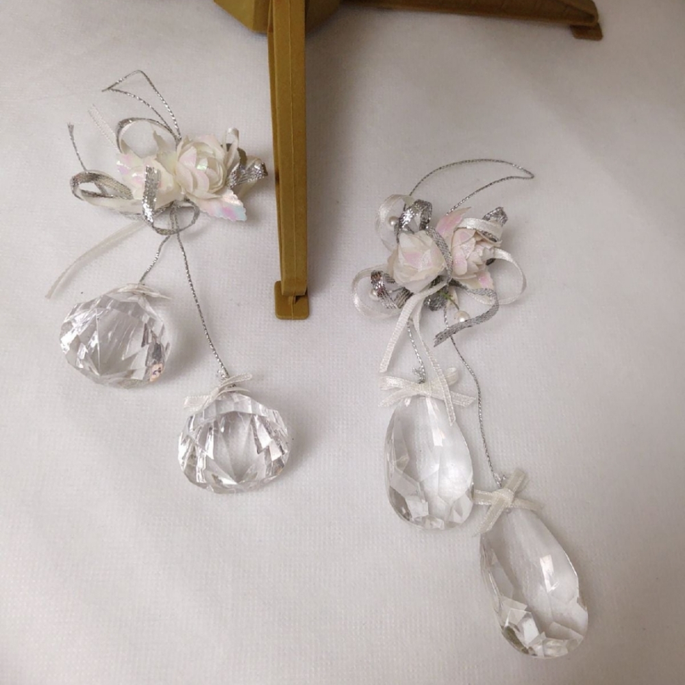 Set of 2 | 5.5" Glass Holiday Ornaments
